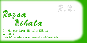 rozsa mihala business card